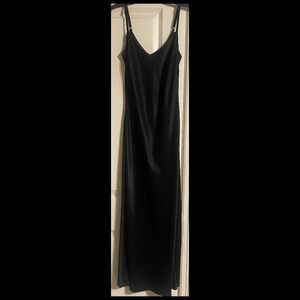 Sanctuary satin sleeveless slip dress gown long black size Small